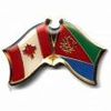 ERITREA / CANADA COUNTRY FLAG SMALL METAL FRIENDSHIP LAPEL PIN BADGE .. 