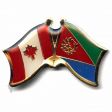 ERITREA / CANADA COUNTRY FLAG SMALL METAL FRIENDSHIP LAPEL PIN BADGE .. 