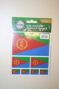 ERITREA COUNTRY FLAG COLLECTION OF 7 DIFFERENT SIZE STICKERS .. NEW