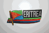 ERITREA COUNTRY FLAG WORD IRON ON PATCH CREST BADGE .. NEW