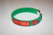 ERITREA GREEN & RED COUNTRY FLAG FLEXIBLE METAL NYLON BRACELET WRISTBAND ... NEW