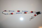 ...SOLD OUT...ERITREA WHITE COUNTRY FLAG LANYARD KEYCHAIN PASSHOLDER