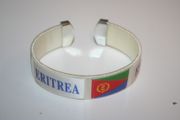 ERITREA WHITE SUPER THICK COUNTRY FLAG BRACELET WRISTBAND .. NEW