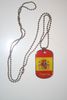 ESPANA COUNTRY FLAG METAL DOG TAG NECKLACE ... FIFA WORLD CUP SOCCER FOOTBALL .. NEW