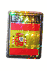 ESPANA SQUARE COUNTRY FLAG METALLIC BUMPER STICKER DECAL .. SIZE 3" X 4" INCHES .. NEW