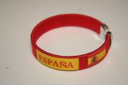 ESPANA RED FIFA WORLD CUP SOCCER FOOTBALL FLEXIBLE  BRACELET WRISTBAND ... COUNTRY FLAG NEW