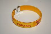 ESPANA YELLOW COUNTRY FLAG FLEXIBLE  BRACELET  WRISTBAND.... FIFA WORLD CUP SOCCER FOOTBALL ..  NEW