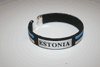 ESTONIA BLACK COUNTRY FLAG FLEXIBLE BRACELET WRISTBAND .. NEW