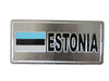 ESTONIA COUNTRY FLAG SMALL METAL LICENSE PLATE STICKER DECAL EMBLEM ... NEW