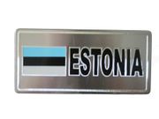 ESTONIA COUNTRY FLAG SMALL METAL LICENSE PLATE STICKER DECAL EMBLEM ... NEW