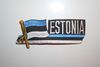 ESTONIA COUNTRY FLAG WORD IRON ON PATCH CREST BADGE .. NEW