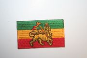 ETHIOPIA BIG LION OF JUDAH SMALL IRON ON PATCH CREST BADGE ... 1.5 X 2.5 INCHES .. NEW
