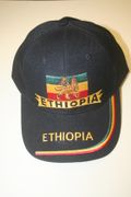 ETHIOPIA BLACK COUNTY FLAG LION OF JUDAH HAT BASEBALL CAP .. NEW