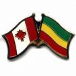 ETHIOPIA / CANADA COUNTRY FLAG SMALL METAL FRIENDSHIP LAPEL PIN BADGE .. NEW