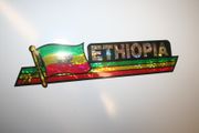 ETHIOPIA COUNTRY FLAG LONG METALIC CAR AUTOMOBILE BUMPER STICKER DECAL EMBLEM ... NEW