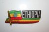 ETHIOPIA COUNTRY FLAG WORD IRON ON PATCH CREST BADGE .. NEW