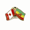 ETHIOPIA LION OF JUDAH / CANADA COUNTRY FLAG SMALL METAL FRIENDSHIP LAPEL PIN BADGE .. NEW ETHIOPIA LION OF JUDAH / CANADA COUNTRY FLAG SMALL METAL FRIENDSHIP LAPEL PIN BADGE .. NEW