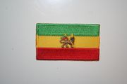 ETHIOPIA LION OF JUDAH COUNTRY FLAG SMALL IRON ON PATCH CREST BADGE .. NEW