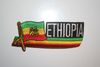 ETHIOPIA LION OF JUDAH COUNTRY FLAG WORD IRON ON PATCH CREST BADGE .. NEW