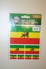 ETHIOPIA LION OF JUDAH COUNTY FLAG SET OF 7 STICKERS COLLECTION .. NEW