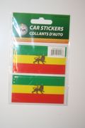 ETHIOPIA LION OF JUDAH FLAG SET OF CAR BUMPER STICKERS DECAL EMBLEM .. NEW