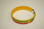 ETHIOPIA YELLOW COUNTRY FLAG FLEXIBLE BRACELET WRISTBAND .. NEW