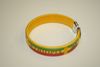 ETHIOPIA YELLOW COUNTRY FLAG FLEXIBLE BRACELET WRISTBAND .. NEW