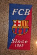 FCB BARCELONA  FOOTBALL CLUB SOCCER BEACH TOWEL ... NEW