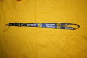 FERRARI CAR SQUARE LOGO BLUE LANYARD KEYCHAIN PASSHOLDER ... NEW