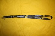 FERRARI CAR SYMBOL FULL LOGO BLACK LANYARD KEYCHAIN PASSHOLDER