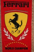 FERRARI WORLD CHAMPION F1 RACING BEACH TOWEL ...SCHUMACHER ... NEW