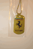 FERRARI YELLOW F1 RACING DOG TAG NECKLACE W/ LONG CHAIN ...  NEW