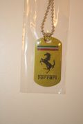 FERRARI YELLOW F1 RACING DOG TAG NECKLACE W/ LONG CHAIN ...  NEW