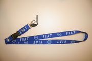 FIAT BLUE LANYARD KEYCHAIN PASSHOLDER ... CAR AUTOMOBLE .. NEW