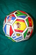 FIFA WORLD CUP 2010  COUNTRY FLAG SOCCER BALL FOOTBALL ... HIGH GLOSS SHINY FINISH .... SIZE 5