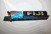 FIJI COUNTRY FLAG LONG METALIC CAR AUTOMOBLE BUMPER STICKER ...NEW