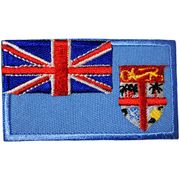 FIJI COUNTRY FLAG SMALL IRON ON PATCH CREST BADGE .. NEW