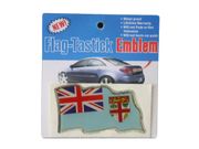 FIJI COUNTRY FLAG WAVY BUMPER DECAL STICKER EMBLEM ...