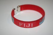 FIJI RED COUNTRY FLAG FLEXIBLE BRACELET WRISTBAND .. NEW
