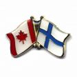 FINLAND / CANADA COUNTRY FLAG SMALL METAL FRIENDSHIP LAPEL PIN BADGE .. NEW
