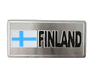 FINLAND COUNTRY FLAG LICENSE PLATE STICKER .. NEW