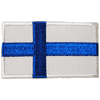 FINLAND COUNTRY FLAG SMALL IRON ON PATCH CREST BADGE .. NEW