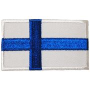 FINLAND COUNTRY FLAG SMALL IRON ON PATCH CREST BADGE .. NEW