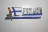 FINLAND COUNTRY FLAG WORD IRON ON PATCH CREST PATCH .. NEW
