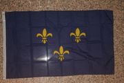 FLEUR DE LIS 3' X 5' FLAG BANNER TAPESTRY .. FRANCE FRENCE ... NEW