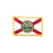 FLORIDA USA STATE FLAG IRON ON PATCH CREST BADGE 2 1/8 X 3 1/4 INCHES ... NEW