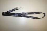FORD MUSTANG BLACK HIGH QUALITY LANYARD KEYCHAIN PASSHOLDER TICKET HOLDER .. NEW