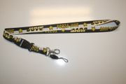 FORZA JUVE BLACK AND WHITE SOCCER FOOTBALL CLUB LANYARD KEYCHAIN PASSHOLDER ... NEW