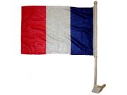 FRANCE 12" X 18" INCHES HEAVY DUTY COUNTRY FLAG WITH STICK .. FIFA SOCCER WORLD CUP .. NEW