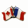 FRANCE / CANADA COUNTRY FLAG  SMALL METAL FRIENDSHIP LAPEL PIN BADGE . NEW